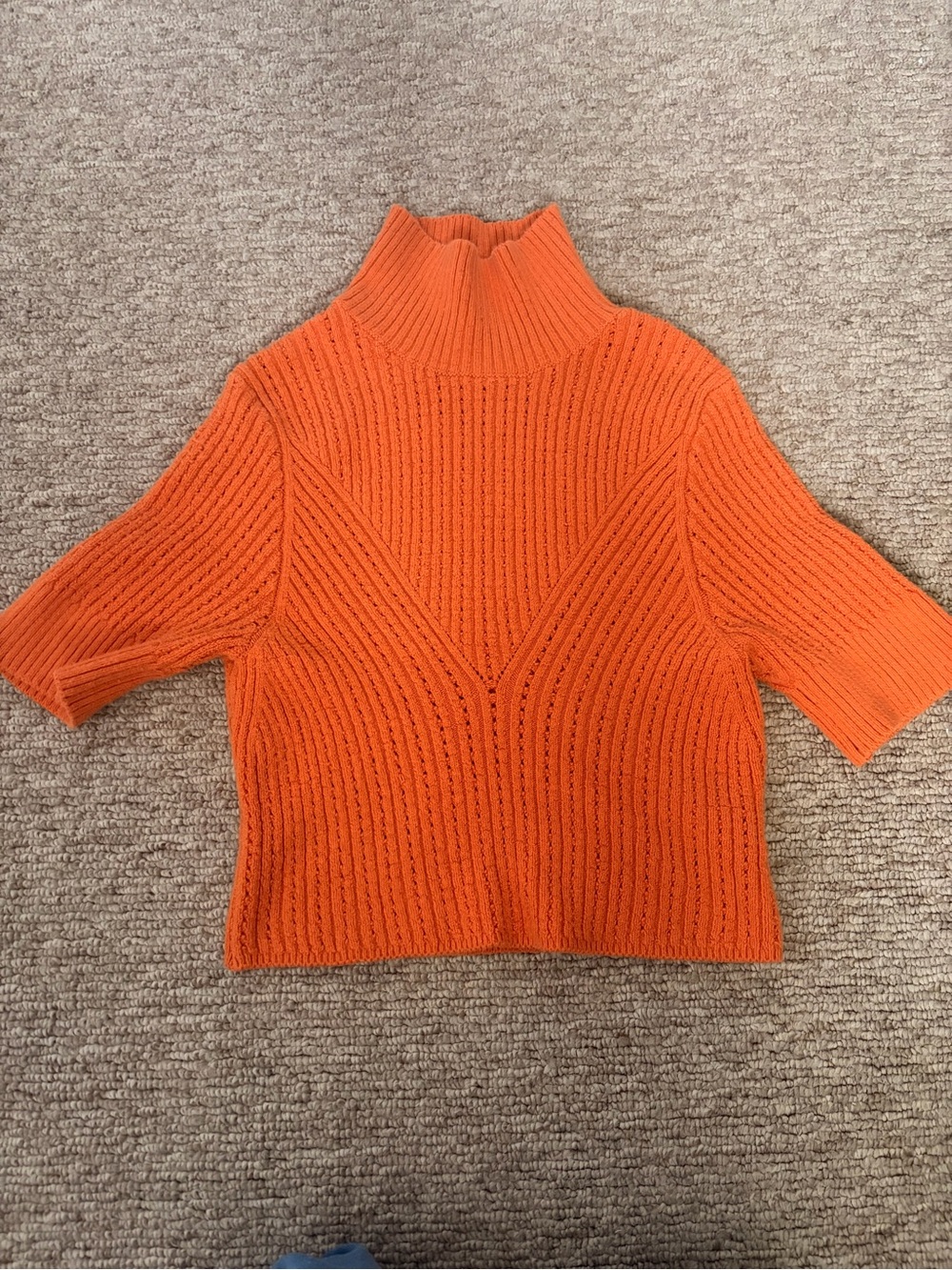 Free People Carly Swit crop knit mockneck top 🧡✨